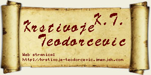 Krstivoje Teodorčević vizit kartica